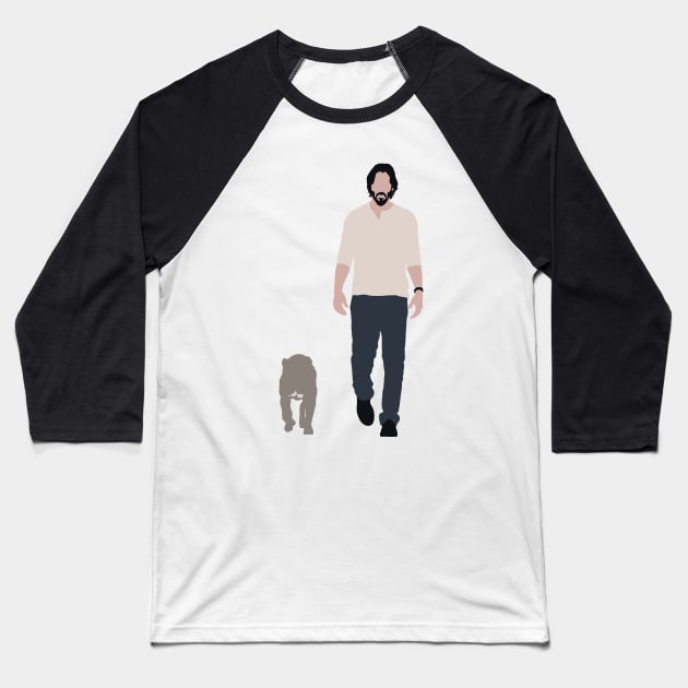 John Wick and dog Baseball T-Shirt by FutureSpaceDesigns